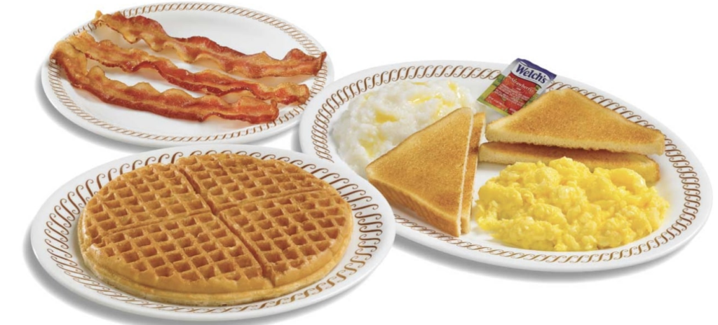 Waffle House Breakfast Menu items list
